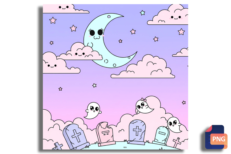 Kawaii Creepy Pastel Goth Background