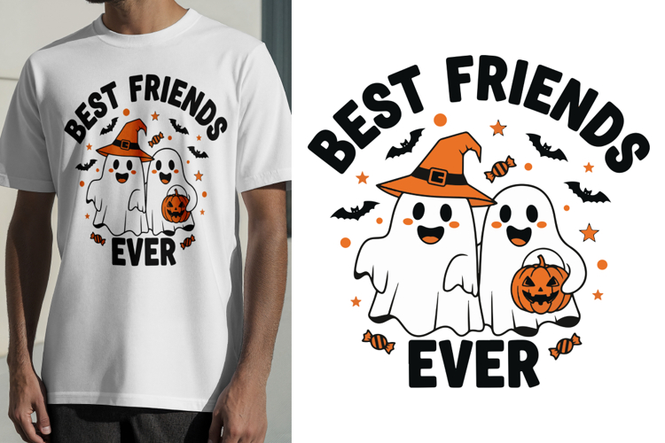 Best Friends Ever Halloween Ghosts