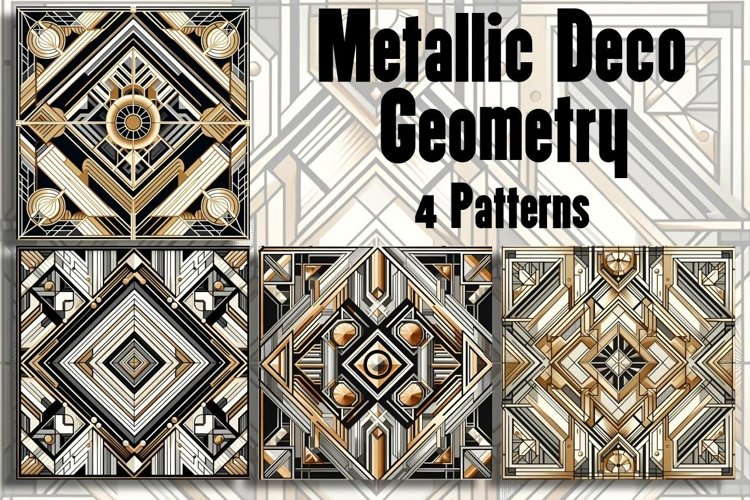 Metallic Deco Geometry