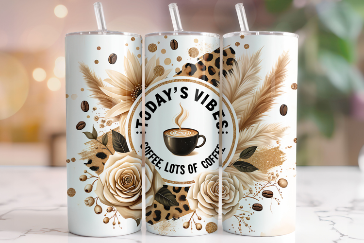 Today's Vibes Coffee Lots Of Coffee Tumbler, Coffee Lover