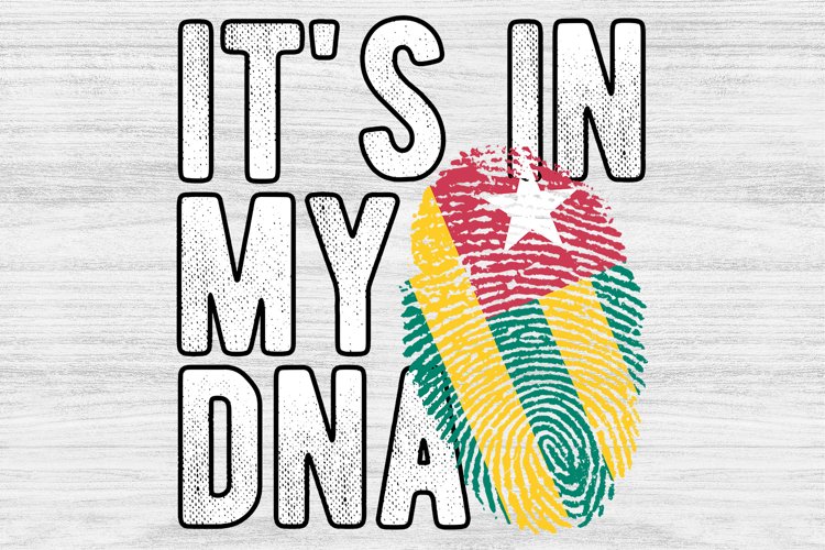 It's in my DNA Togo Flag Fingerprint PNG Sublimation example image 1