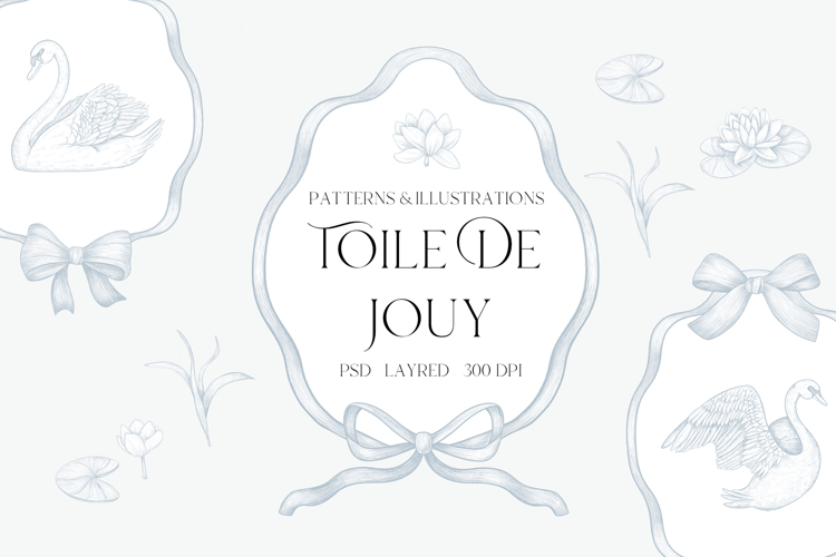 Dreamy Swans & Lilies. Toile De Joue