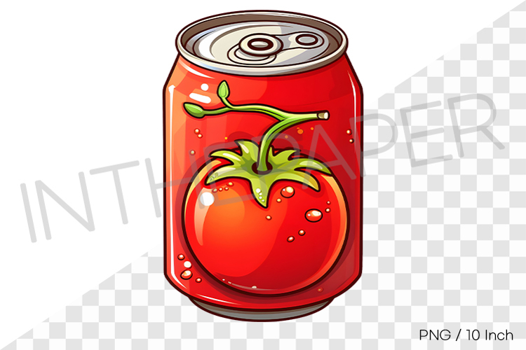 Tomato can PNG Drink Clipart beverage summer cartoon illust