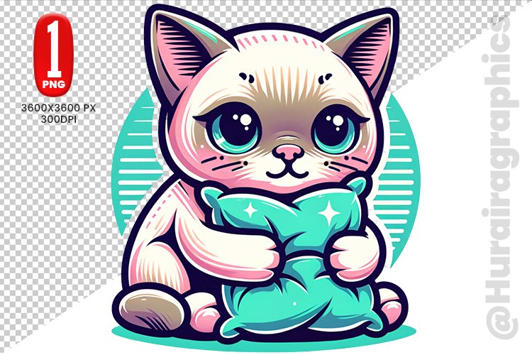 Tonkinese Cat Clipart - PNG File