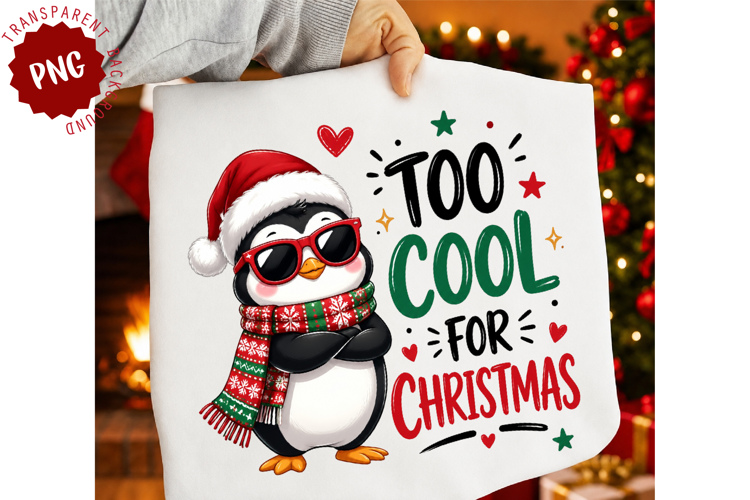 Too Cool for Christmas Png