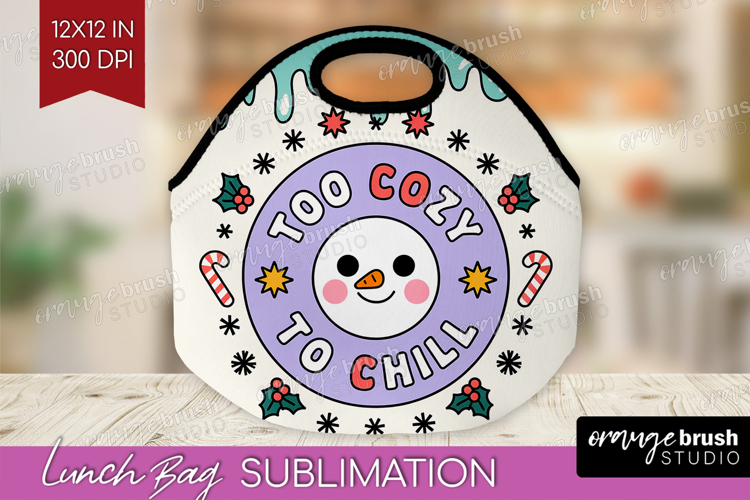 Too Cozy To Chill Xmas Lunch Bag Christmas Lunch Bug PNG