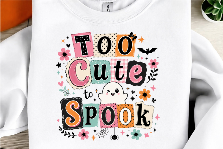 Too Cute to Spook Cute Ghost PNG