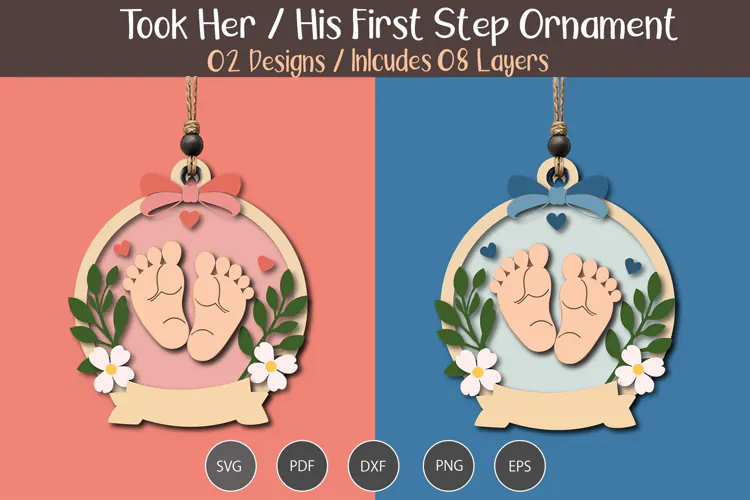 First Steps SVG Ornament