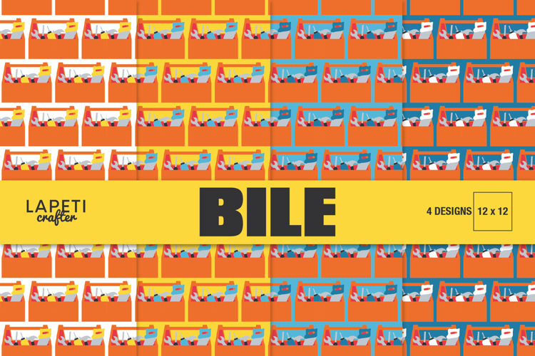 Toolbox Digital Paper 12x12, Construction Pattern Background