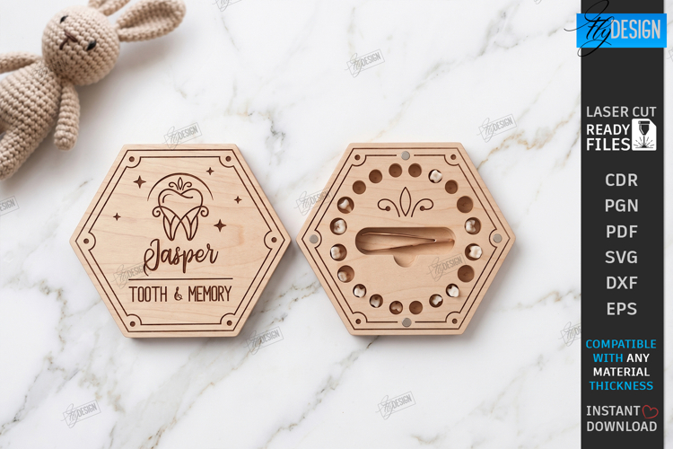 Baby Tooth Box Laser Cut | First Tooth | Keepsake Box | CNC