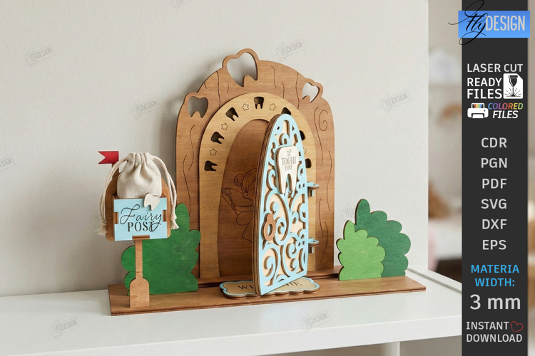 Tooth Fairy Door Laser Cut | Kids Bedroom Decor | Fantasy