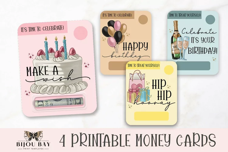 Printable Birthday Money Cards