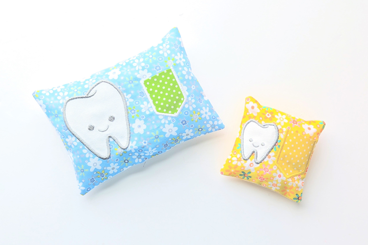 Pillow with Tooth Pocket ITH Applique Embroidery File