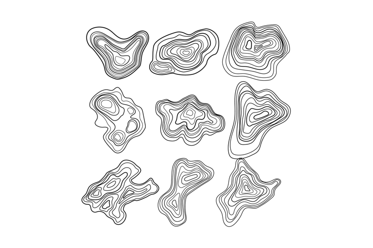 Abstract topographic contour map lines pattern