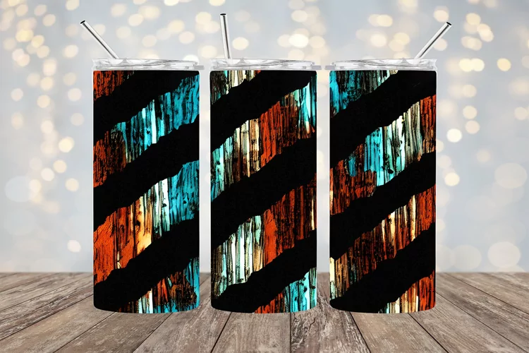 Torn Western and Black - 20oz Sublimation - PNG Design