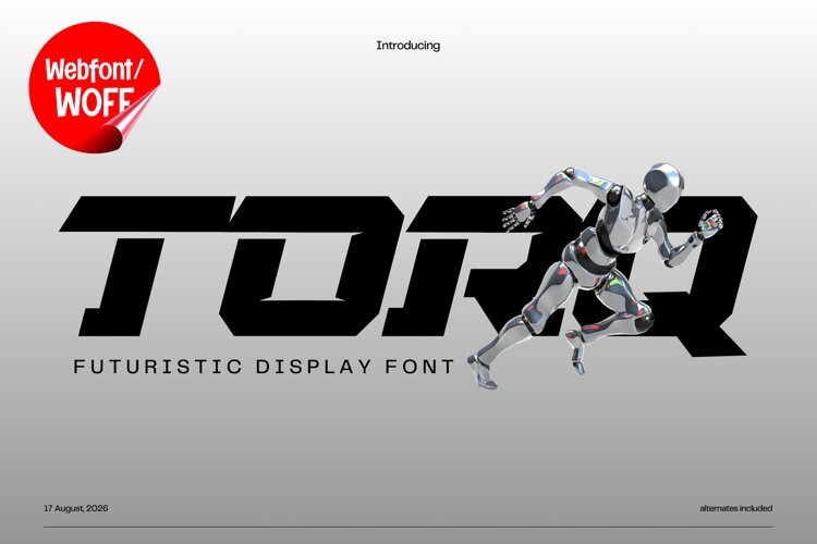 Torq - Futuristic Display Logo Webfont example image 1