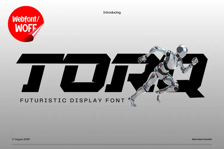 Torq - Futuristic Display Logo Webfont
