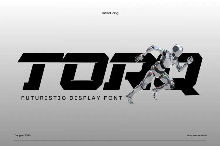 Torq - Futuristic Display Logo Font