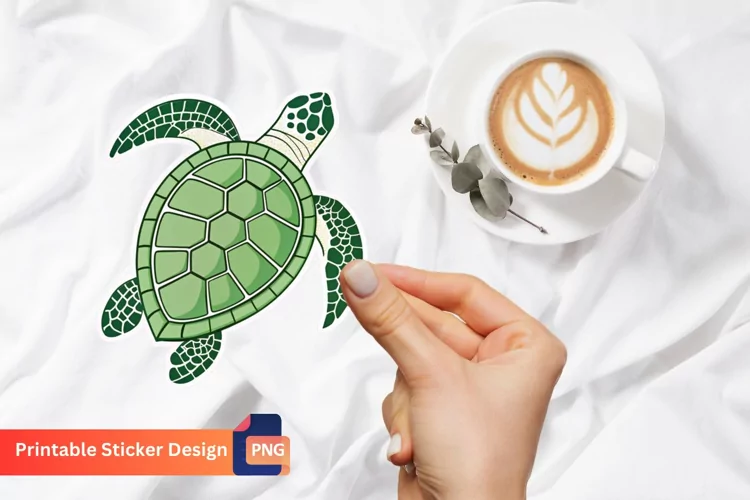 Tortoise Sticker, Animal Sticker, Tortoise Art, Turtle Art
