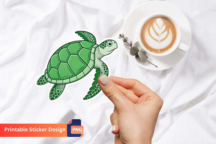 Tortoise Sticker, Animal Sticker, Tortoise Art, Turtle Art example image 1