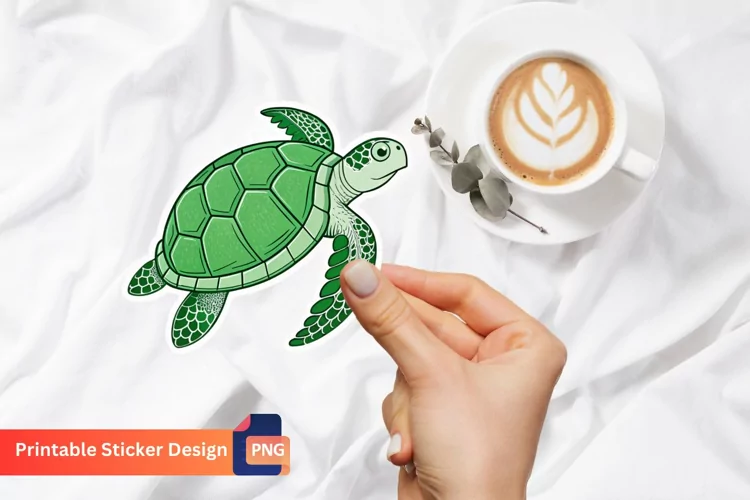 Tortoise Sticker, Animal Sticker, Tortoise Art, Turtle Art