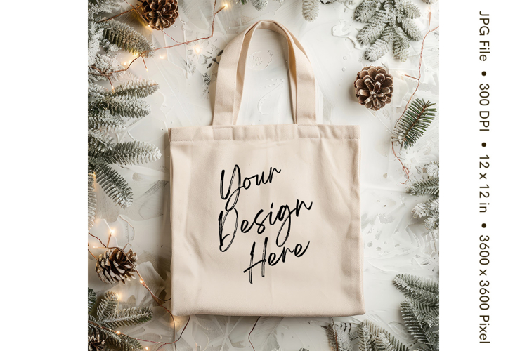 Canvas Tote Bag Mockup Shopping Bag White Natural Blank_72