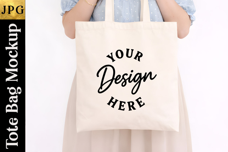 Tote Bag Mockup Side View | Canvas Bag