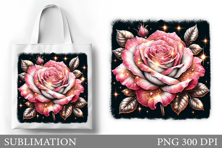 Rose Tote Bag Design. Flowers Roses Sublimation example image 1