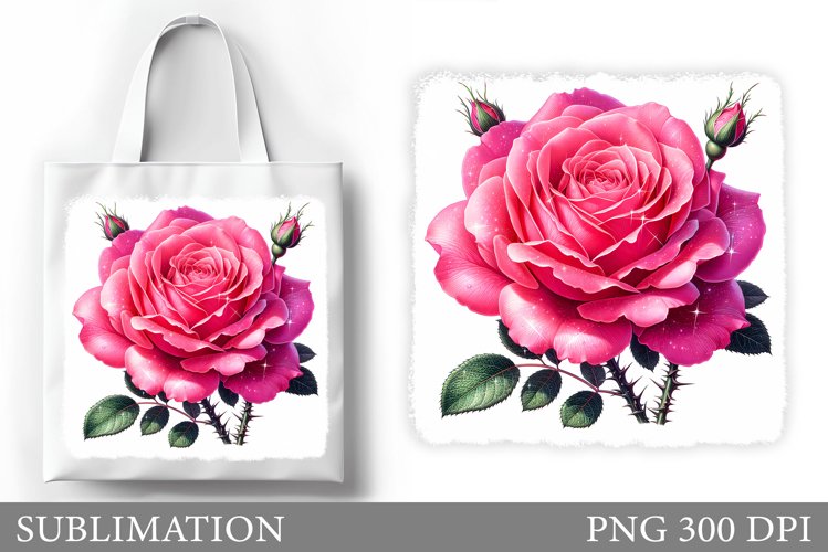 Roses Tote Bag Sublimation. Flowers Sublimation