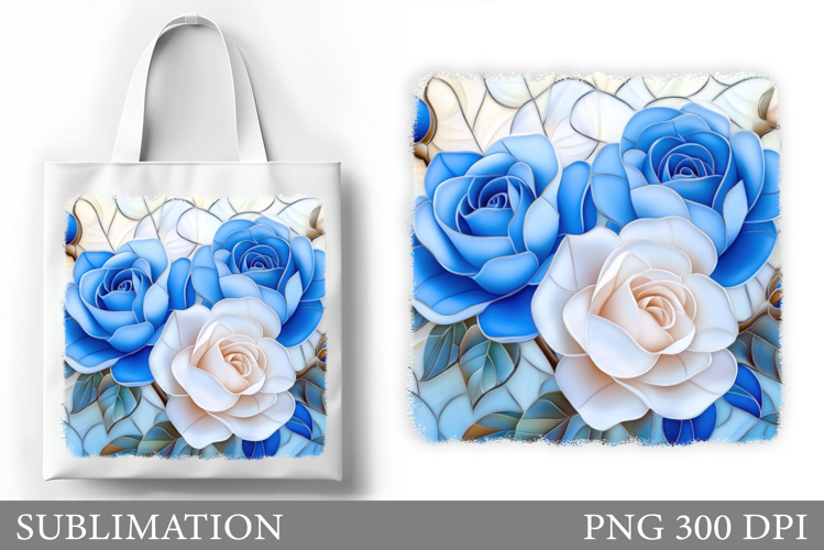 Roses Tote Bag Design. Flowers Roses Sublimation