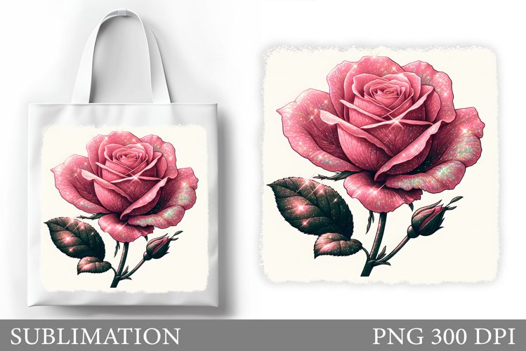 Rose Tote Bag Design. Flowers Tote Bag Sublimation