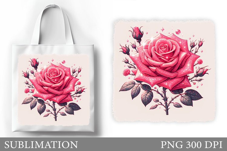 Roses Tote Bag Sublimation. Flowers Sublimation