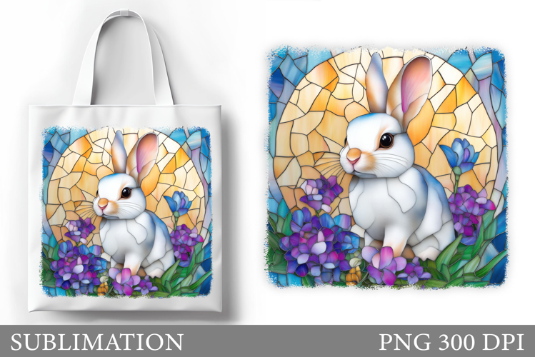 Cute Bunny Tote Bag Design. Bunny Sublimation