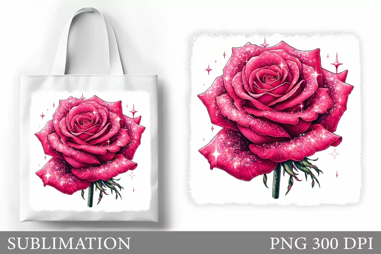 Rose Tote Bag Design. Flowers Tote Bag Sublimation