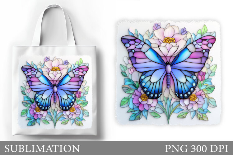 Butterfly Tote Bag Design. Butterfly Sublimation example image 1