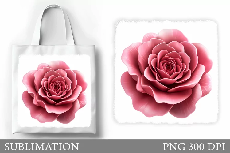 Roses Tote Bag Sublimation. Flowers Sublimation