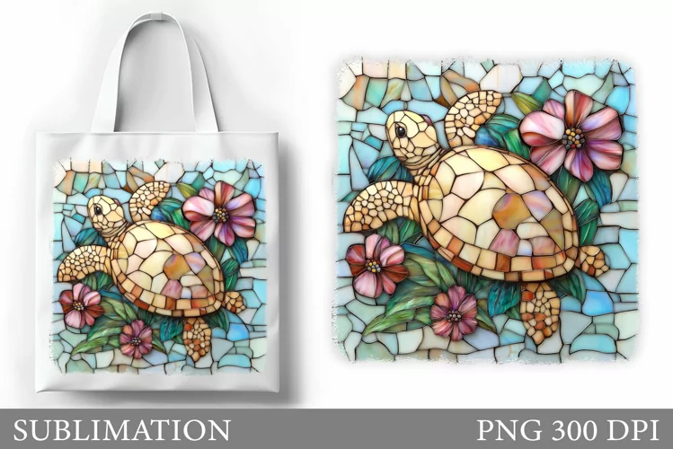 Sea Turtle Tote Bag Sublimation. Turtle Sublimation