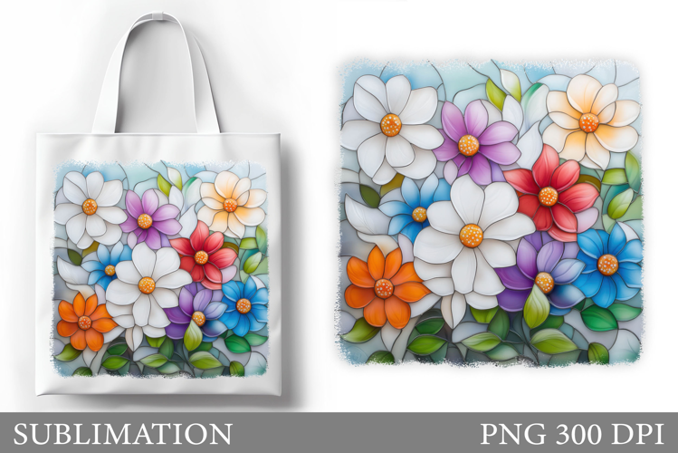 Flowers Tote Bag Design. Floral Tote Bag Sublimation
