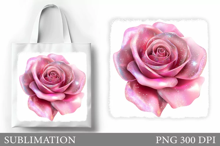Roses Tote Bag Design. Flowers Roses Sublimation