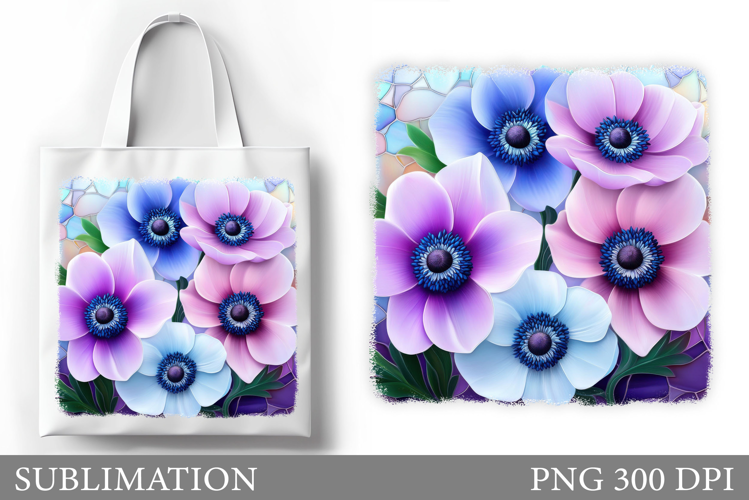 Flowers Tote Bag Sublimation. Flowers Sublimation