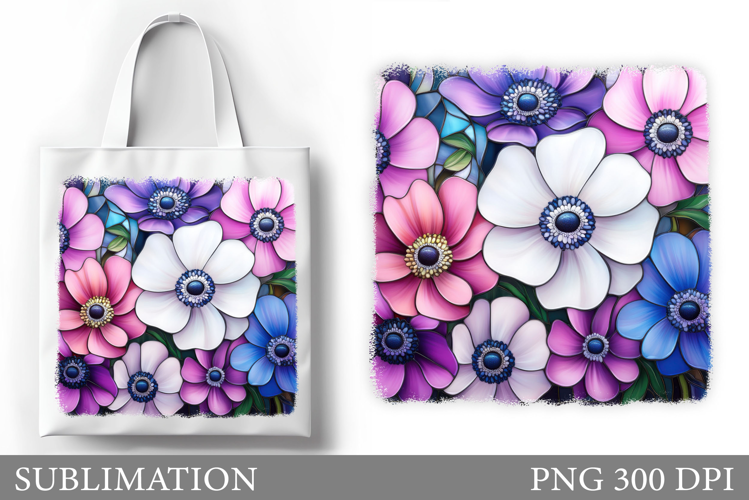 Flowers Tote Bag Sublimation. Flowers Sublimation