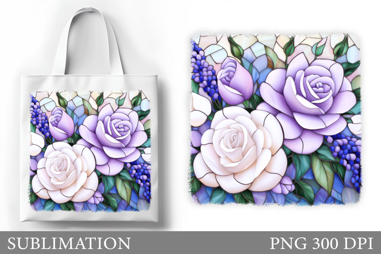 Roses Tote Bag Design. Flowers Roses Sublimation