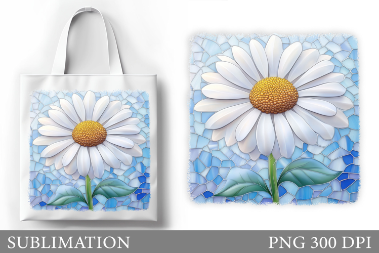 Daisy Flowers Tote Bag Design. Flowers Tote Bag Sublimation