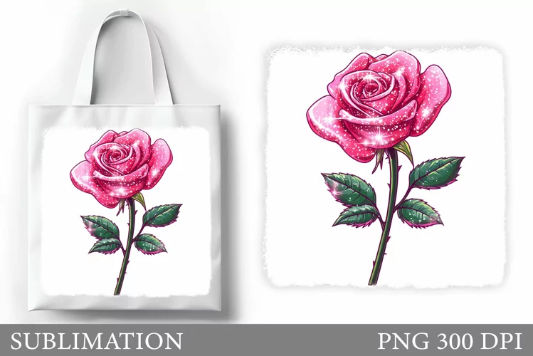 Roses Tote Bag Design. Flowers Roses Sublimation