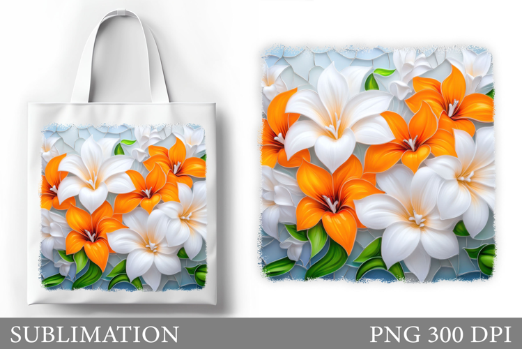 Flowers Tote Bag Sublimation. Flowers Sublimation