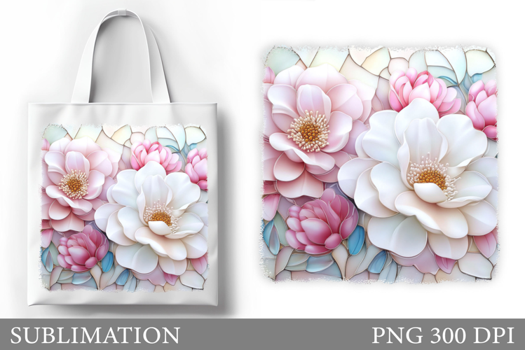 Flowers Tote Bag Sublimation. Flowers Sublimation