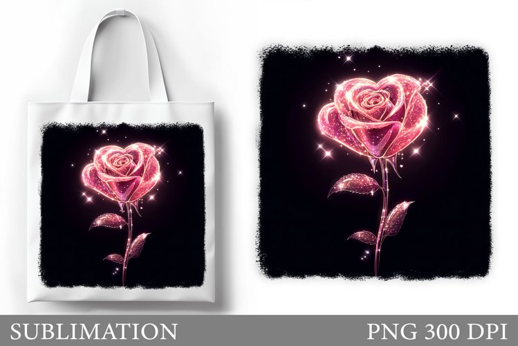 Roses Tote Bag Sublimation. Flowers Sublimation example image 1