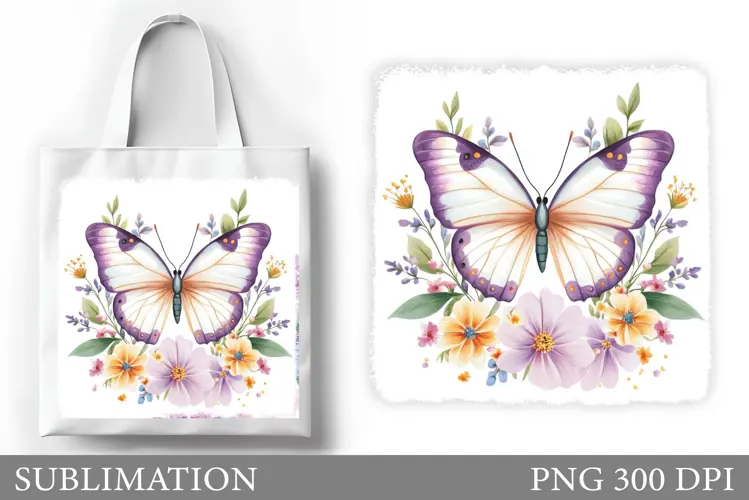 Butterfly Sublimation. Butterfly Tote Bag Sublimation