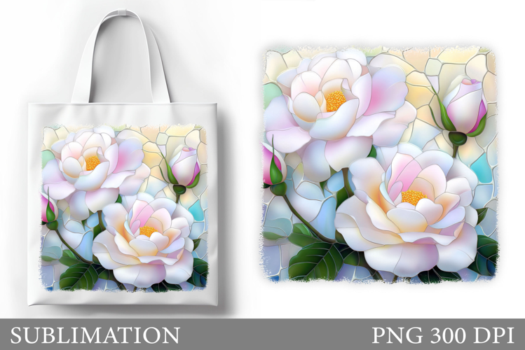 Roses Tote Bag Sublimation. Flowers Sublimation