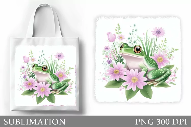 Frog Tote Bag Sublimation. Frog Sublimation